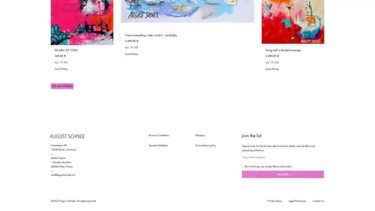 Preview of August Schnee website