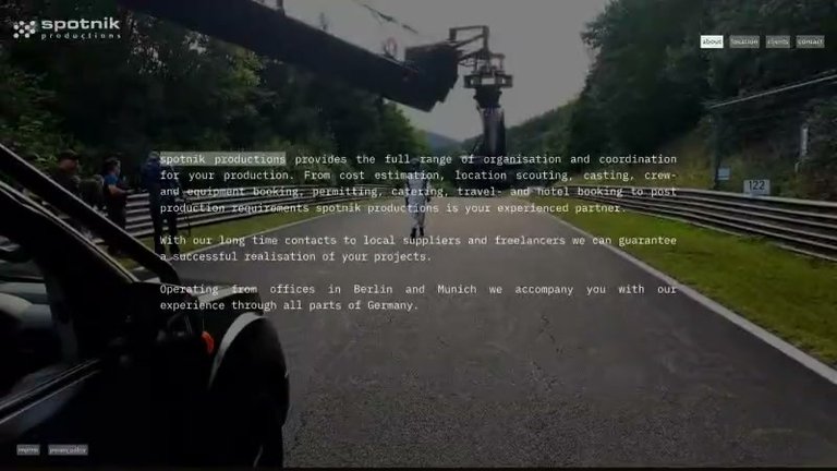 Preview of Spotnik Productions website