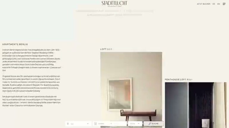 Preview of Stadtflucht Homes website