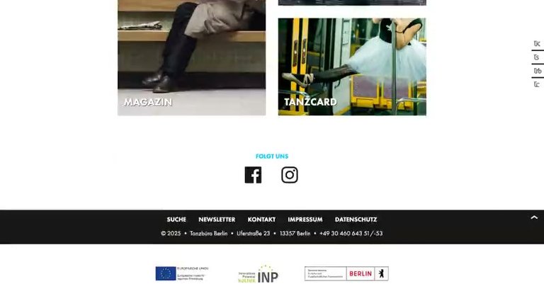Preview of Tanzbüro Berlin website
